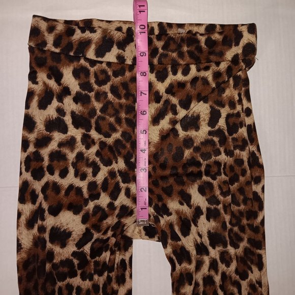 FASHION NOVA SHEER FLARE LEG ANIMAL PRINT PANTS - Picture 12 of 16